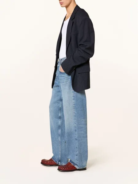 Agolde Džíny Fusion Jean Baggy Fit frctr fracture dk wsh chrcl olive khaki