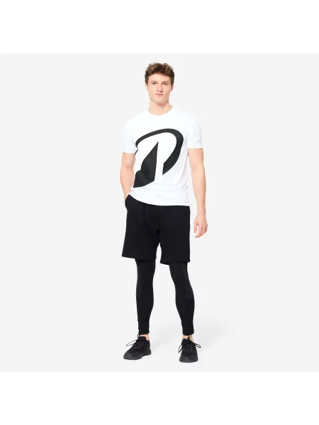 Legginsy fitness Domyos cross training czarne