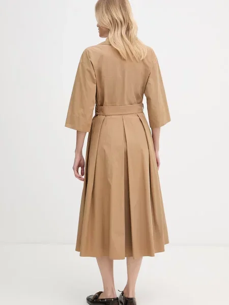 Weekend Max Mara rochie de vară din PADANA bej