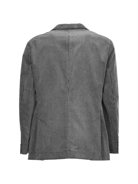 Sacou Brunello Cucinelli de catifea cord gri