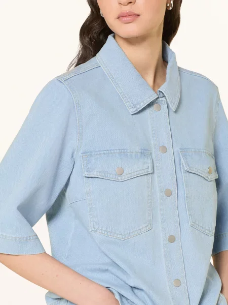 Only Džínová Košile S Rukávy tmavě modrá