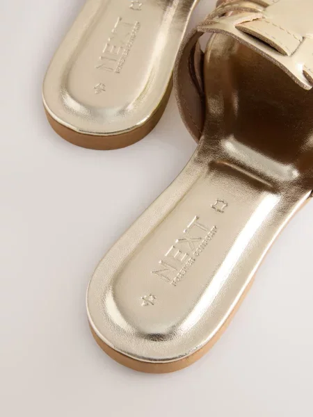 Next Šľapky Forever Comfort zlatá