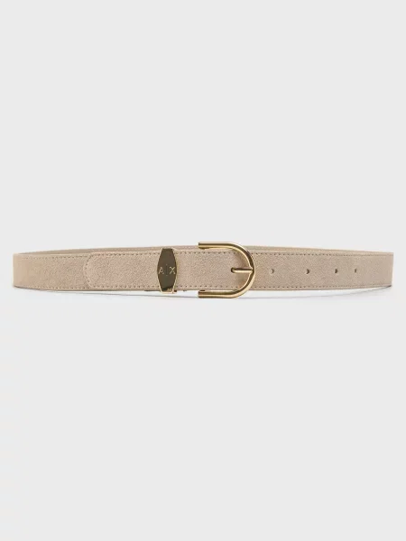Ремінь Armani Exchange бежевий