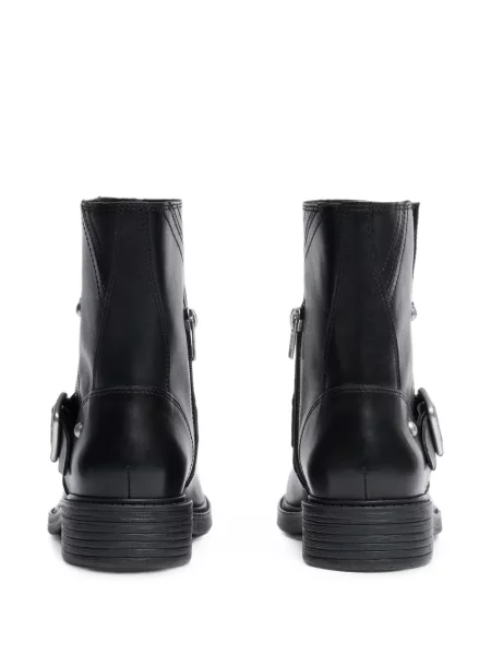 Botine Ash din piele cu model floral negru