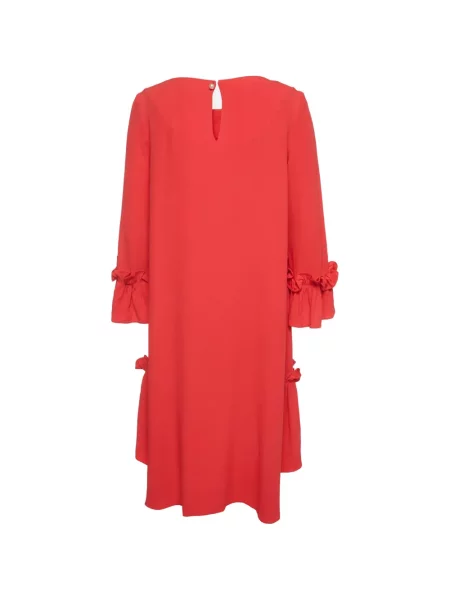 Rochie midi Ingie Paris cu volane din crep roz
