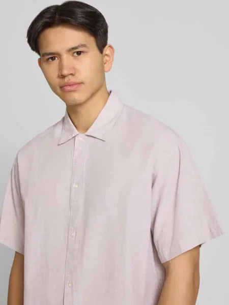 Koszula casualowa o kroju regular fit z mieszanki bawełny i lnu Jack & Jones