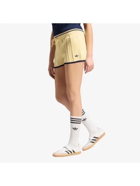 Pantaloni scurți adidas Cable Knit Shorts Warm Vanilla S