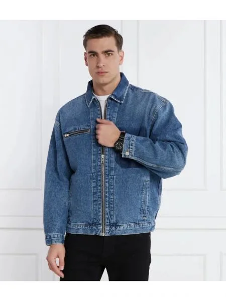 Tommy Jeans Geacă de blug | Oversize fit albastru