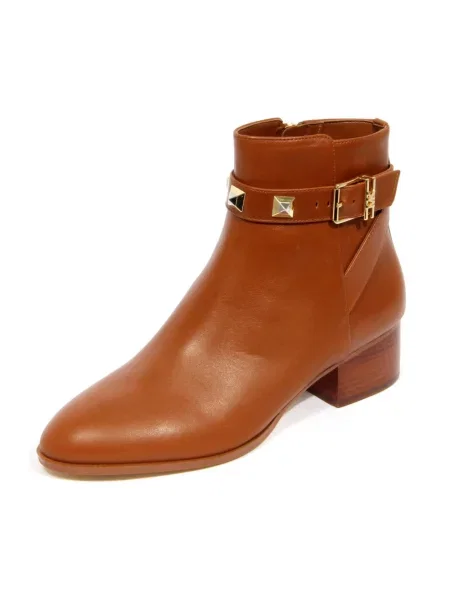 Botki Michael Kors skórzane brązowe