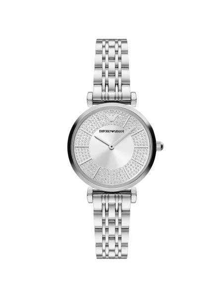 Zegarek Emporio Armani z kamieniami szary