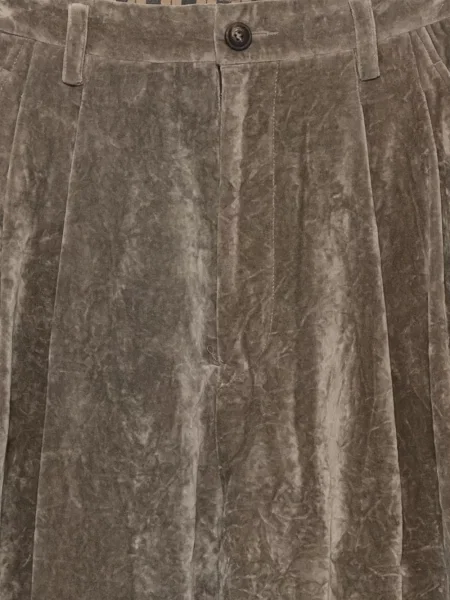 Pantaloni Ziggy Chen de catifea verde