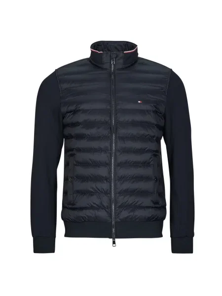 Geacă Tommy Hilfiger cu guler de stand-up albastru