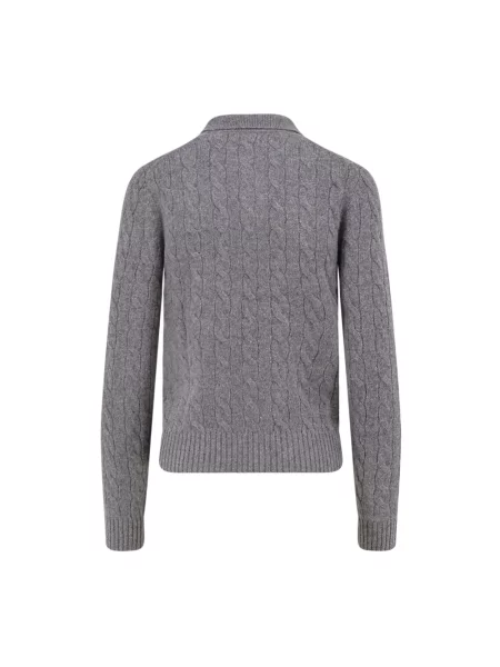 Polo Ralph Lauren sweter z dzianiny z zawartością kaszmiru Kobiety Wełna marmurkowy S szary