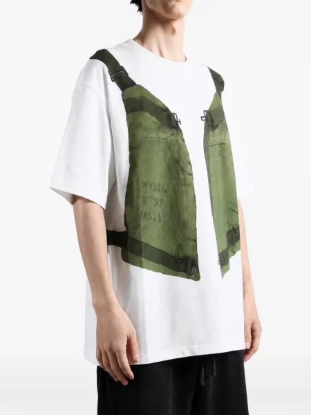 Tricou Thug Club cu imagine alb