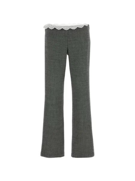 Pantaloni Magda Butrym din dantelă gri