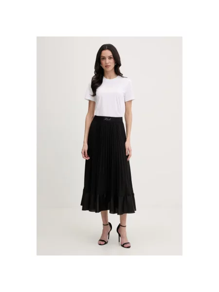Spódnica midi Karl Lagerfeld niebieska