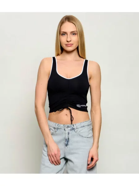 Karl Lagerfeld Jeans Top | Cropped Fit negru