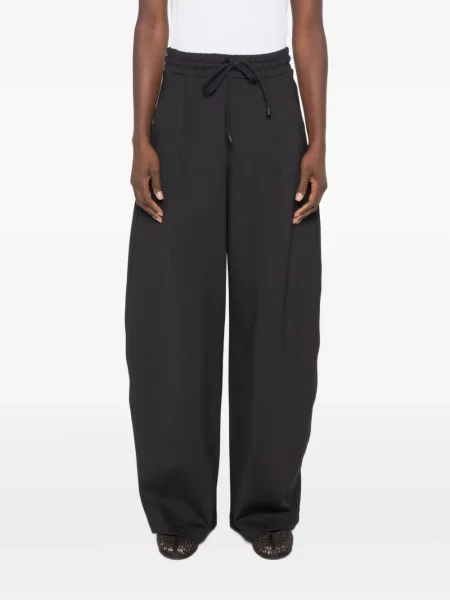 Pantaloni Max Mara alergare cu cordon negru