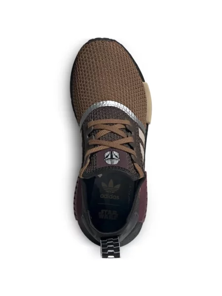 Top Adidas alergare cu decolteu în V alb