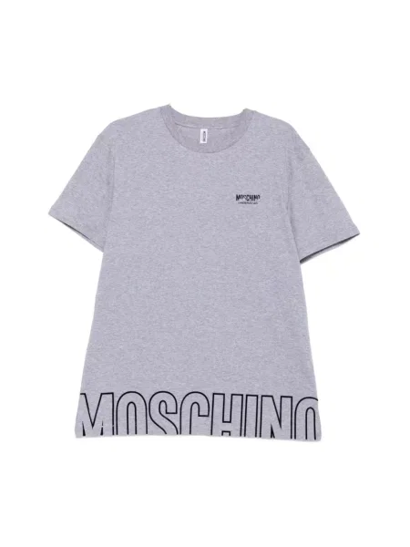 Koszulka Moschino casual z logo szara
