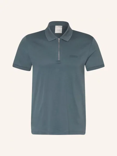 Calvin Klein Jerseyové Polo Tričko Slim Fit petrolejová