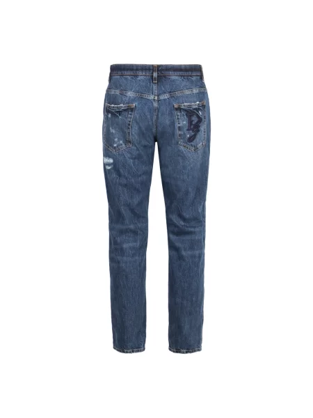 Szerokie jeansy Dolce And Gabbana niebieskie
