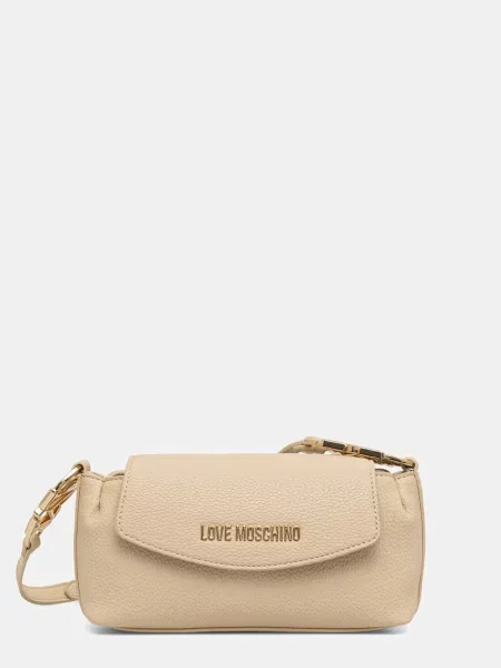 Love Moschino geantă crossbody pentru femei cu imitație de piele bej