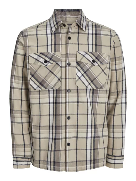 JACK & JONES Geacă de primăvară-toamnă Roy bej / bej închis / negru alb
