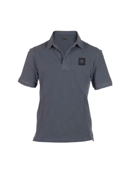 Koszulka polo Blauer z logo szara