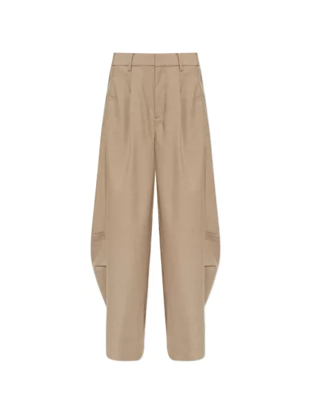 Pantaloni Gestuz plisate cu picior lat maro