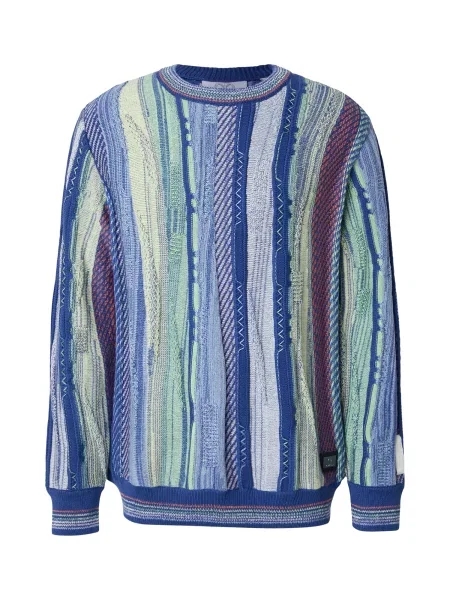 Carlo Colucci Pulover azur / galben / verde deschis alb
