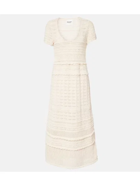 Rochie maxi Marant Etoile tricotate de costum alb