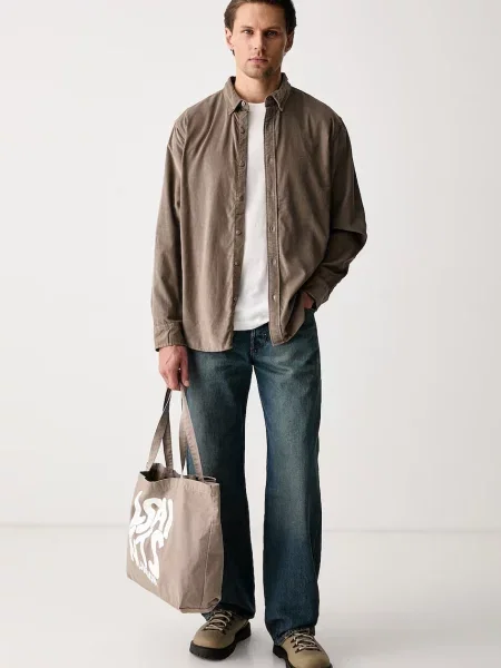 Levi's košulja za muškarce s lanom AUTHENTIC BUTTON DOWN zelena