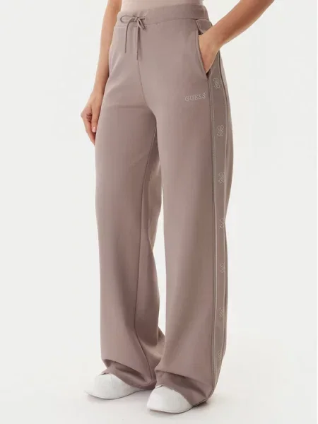 Guess Spodnji del trenirke Wide Leg bež