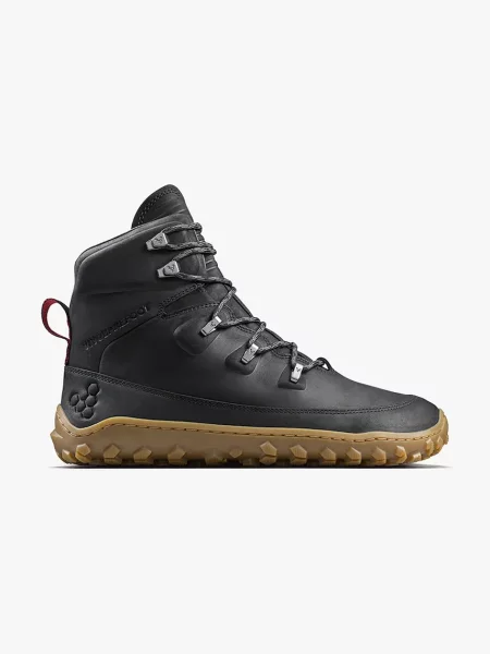 Pantofi Vivobarefoot din piele de drumeție negru