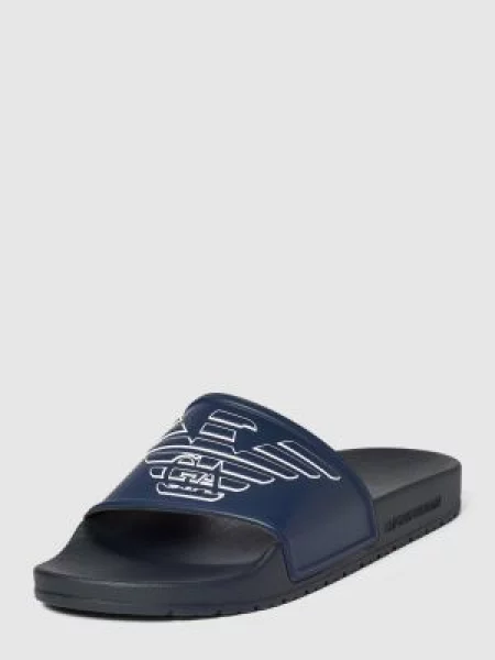 Klapki Emporio Armani niebieskie
