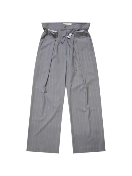 Dungat subțire pantaloni Litkovska plisate gri