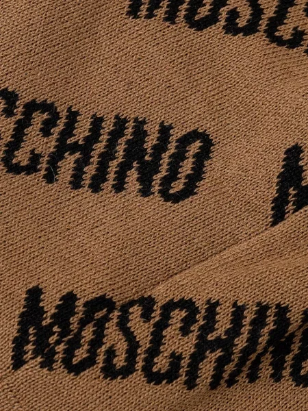 Шапка з вовною Moschino коричневий