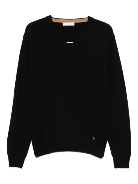 Pulover Manuel Ritz cu decolteu în V negru