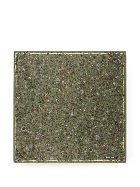 Fular Bimba Y Lola cu model floral din dantelă verde