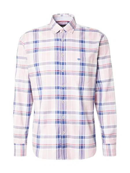 FYNCH-HATTON Poslovna košulja mornarsko plava / svijetloroza bijela