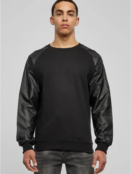 Pulover Urban Classics din piele negru