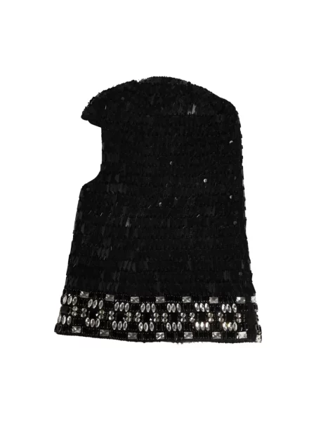 Czapka Dolce And Gabbana z cekinami czarna
