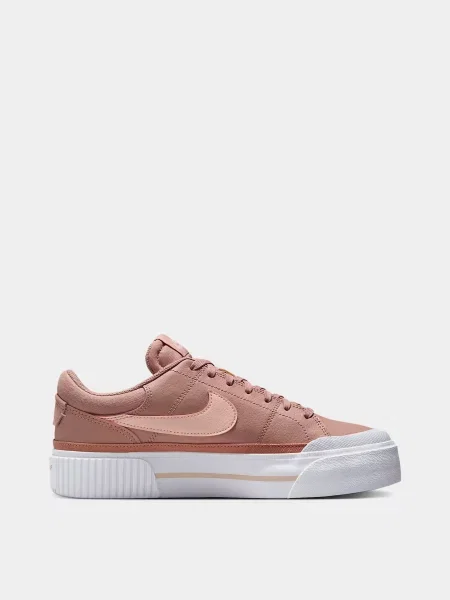 Кожаные кеды Nike розовые