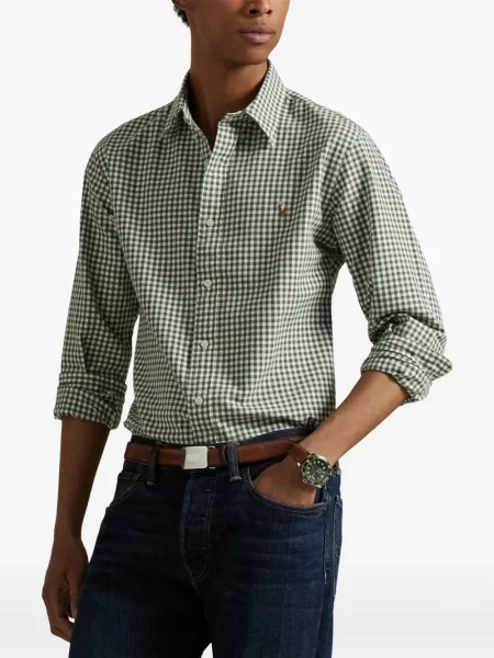 Ριγέ polo Polo Ralph Lauren με κουκούλα με αυτόγραφο λευκό