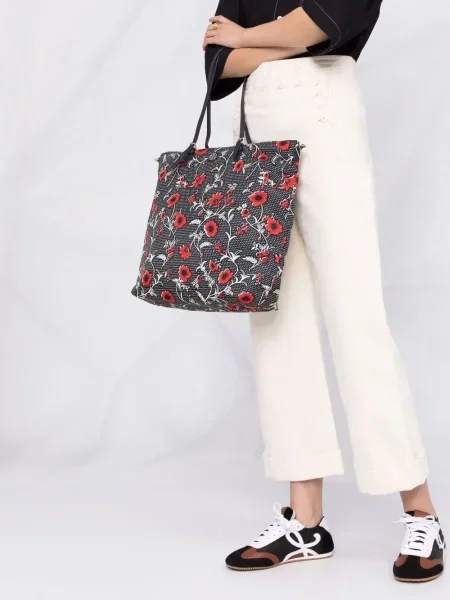 Geantă Tory Burch cu imagine retro albastru