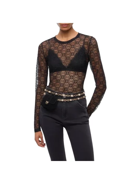 Top Pinko ze stretchu czarny