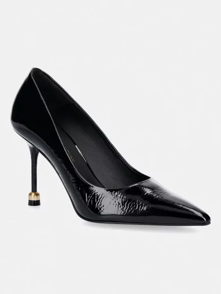Vanda Novak pantofi cu stiletto din piele Aleksandra Glossy Black negru