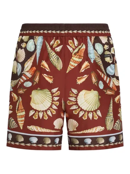 Долнища на бански Dolce & Gabbana с принт кафяво