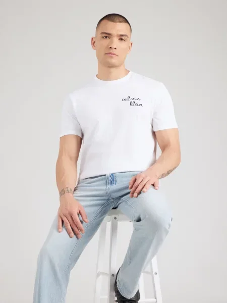 Calvin Klein Jeans Tricou negru alb